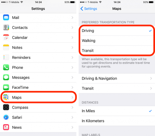 iOS 10 Özelliği Tercih Edilen Ulaşım Modu