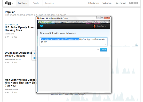Yeni Digg v1 digg share twitter ile Web'in En İyisini Keşfedin