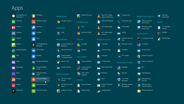 Windows 8 Tüketici Önizlemesi ile İlk Saatim - Anlık Yargılama [Görüş] tüm uygulamalar