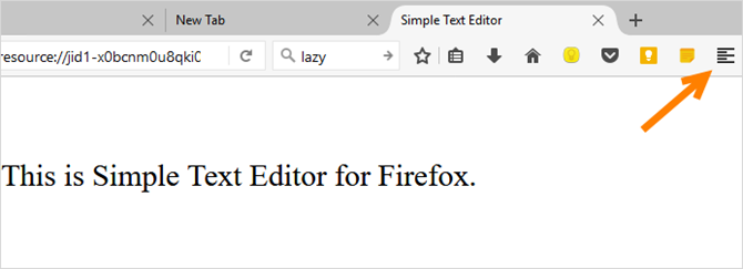 firefox basit metin editörü