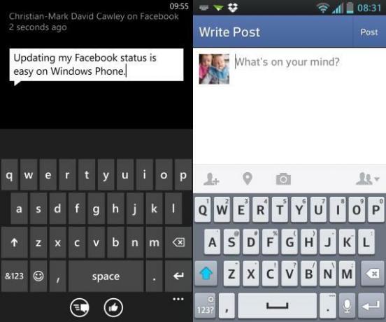 facebook ev vs windows phone