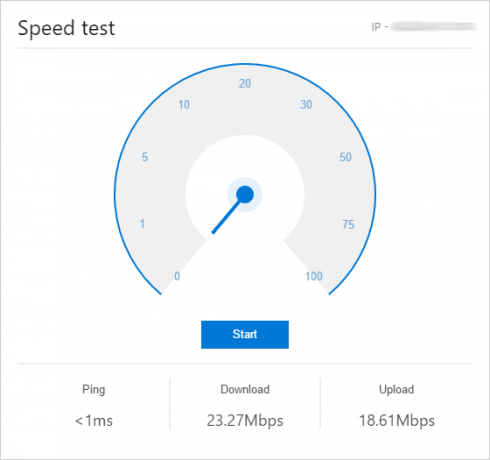 bing-internet-speed-test sonuçları