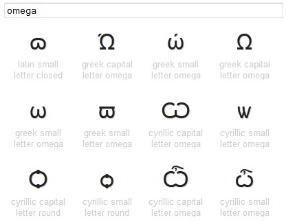 bilgi unicode karakterler