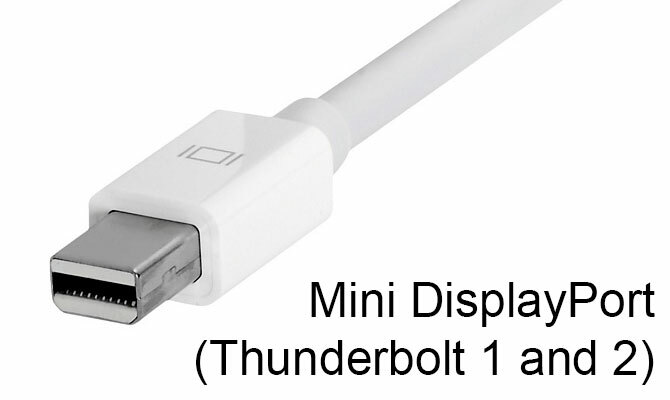 Mini DisplayPort ve Thunderbolt 1/2 Konektör