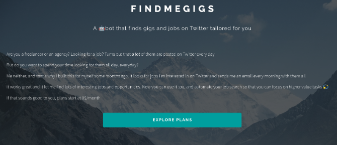 Find Me Gigs, Twitter'daki iş ilanlarını otomatik olarak arar ve size her gün en iyi 5 seçeneği içeren bir e-posta gönderir 