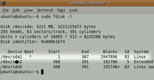 Herhangi bir Linux Parola Sıfırlama fdisk