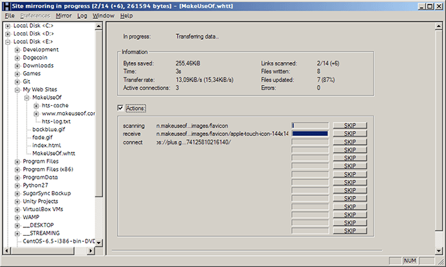 web arşiv-httrack