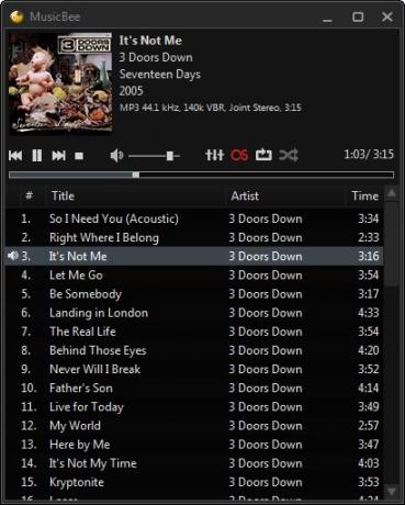 MusicBee: Güçlü, Ancak Basit, Hepsi Birarada Müzik Yöneticiniz [Windows] MusicBee Compact Player Görünümü