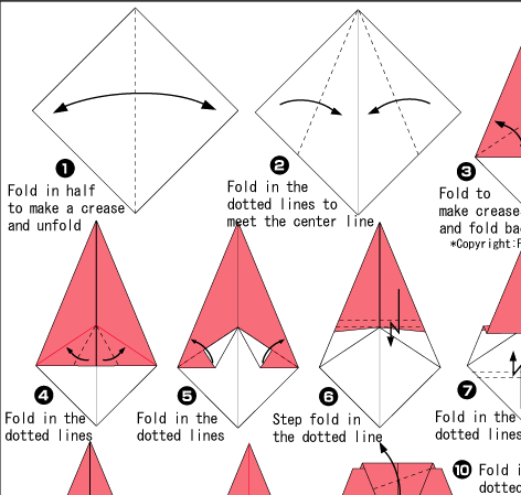 kolay origami diyagramları