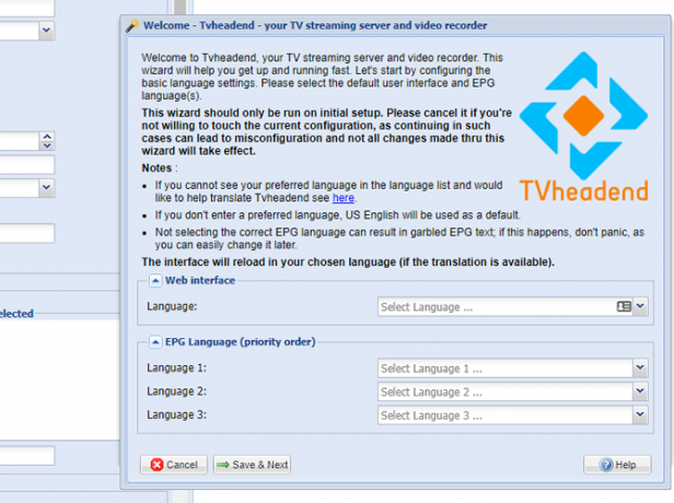 Tvheadend Web İlk Kurulumu