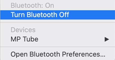 MacOS'ta Bluetooth'u kapatma