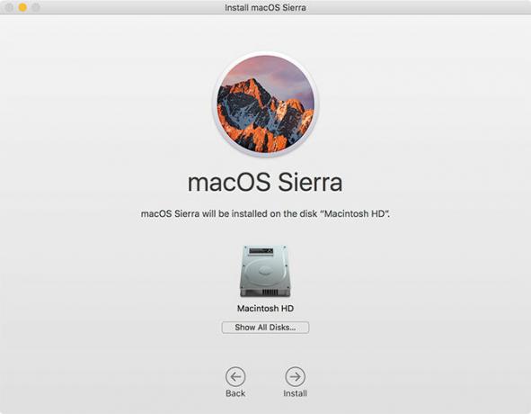 MacOS Sierra Kurulum İstemi