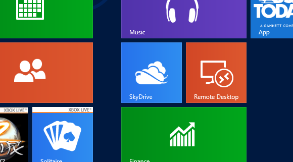 SkyDrive kutucuğu Windows 8 Başlangıç ​​ekranında bulunmalıdır