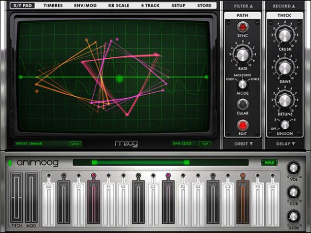 Animoog: Her Zaman İstediğiniz 30 $ Moog Sentezleyici moog varsayılanı