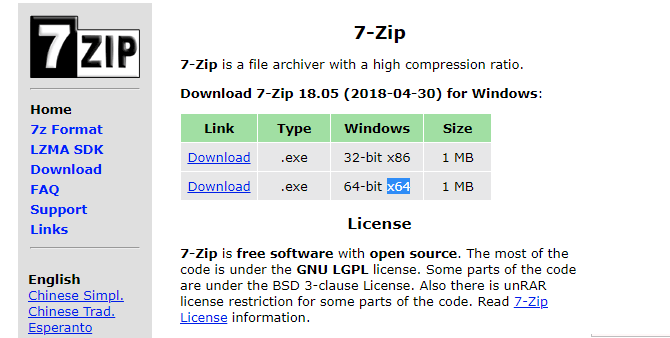 7-Zip 64-Bit Sürümü