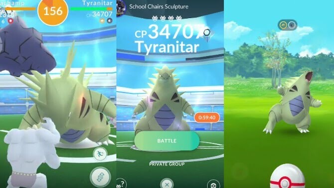 Pokemon Tyranitar Baskın Patron Savaşı