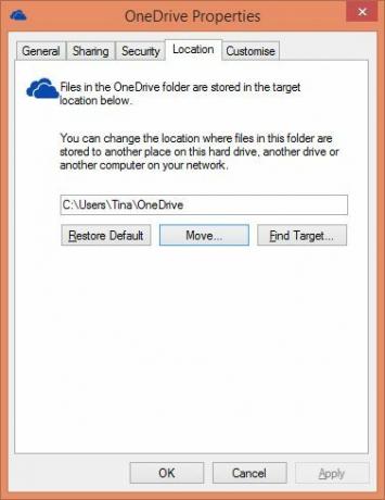 OneDrive Konumunu Taşıma