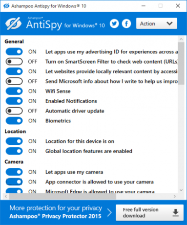 windows 10 için antispy