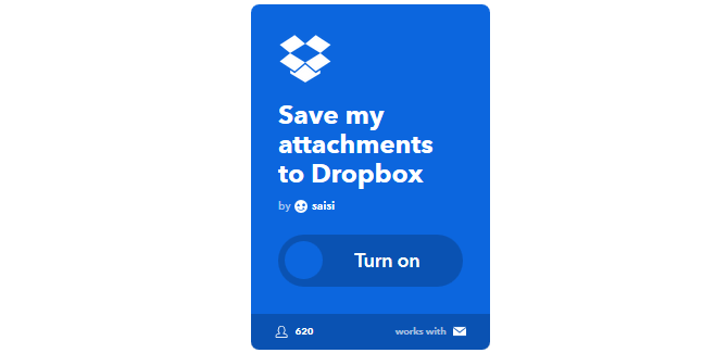 Ultimate IFTTT Kılavuzu: Pro 46IFTTT gibi Web'in En Güçlü Aracını Kullanın AttachmentsToDropbox