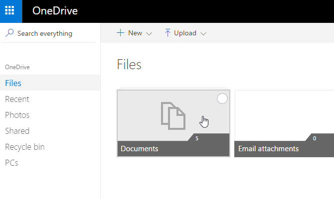 onedrive belgeleri seçin