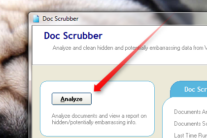 Word Belgelerinden Meta Verileri Fırçalama [Windows] docscrubber analyze