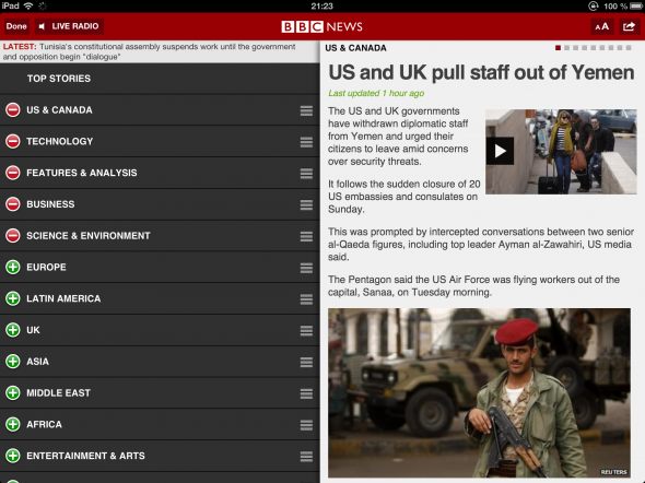 IOS Uluslararası Haber Fix Get BBC bbcnews özelleştirmek 590x442