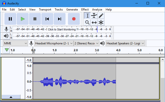 Audacity Örnek Kaydı