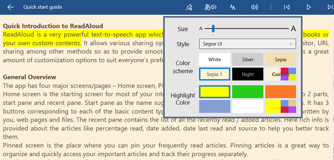 readaloud windows uygulaması