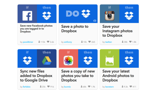 IFTTT Dropbox Tarifler