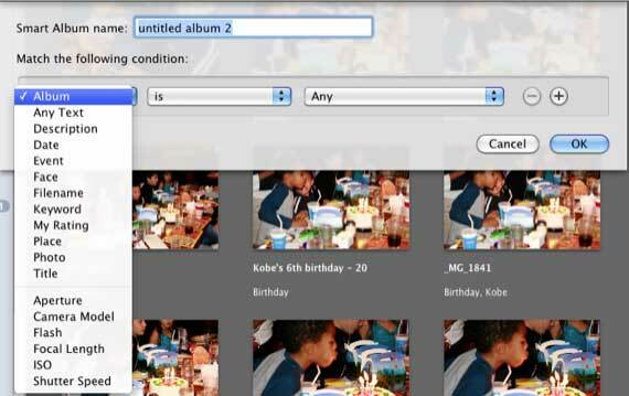 iphoto'daki akıllı albümler