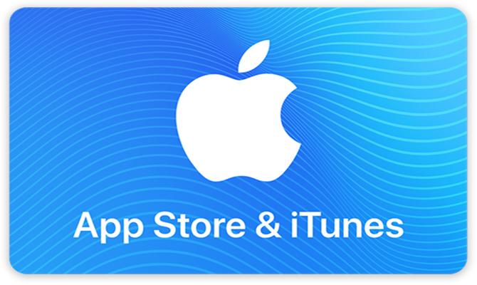 App Store ve iTunes hediye kartının görüntüsü