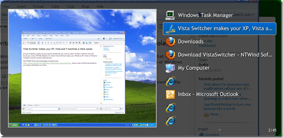 windows vista anahtarlayıcı