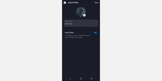 Disney Plus çocuk profili mobil