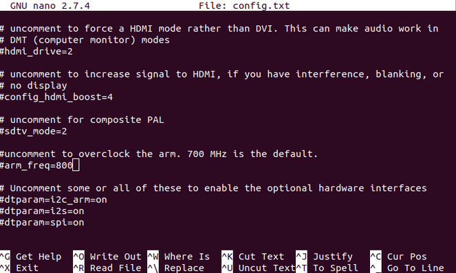 Raspberry Pi'de config.txt dosyasını düzenleyin