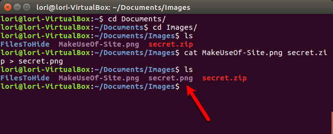 Linux'ta resimlerdeki dosyaları gizle