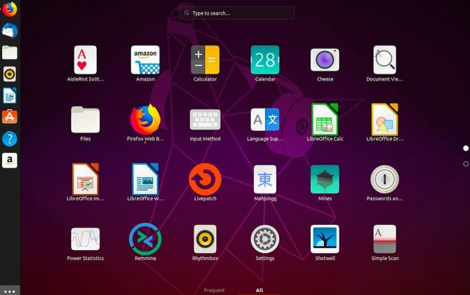 Ubuntu masaüstü arayüzü