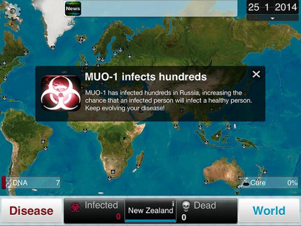 Plague Inc.'de Bir Hastalık Seç ve İnsanlığı Sil bulaşmasını