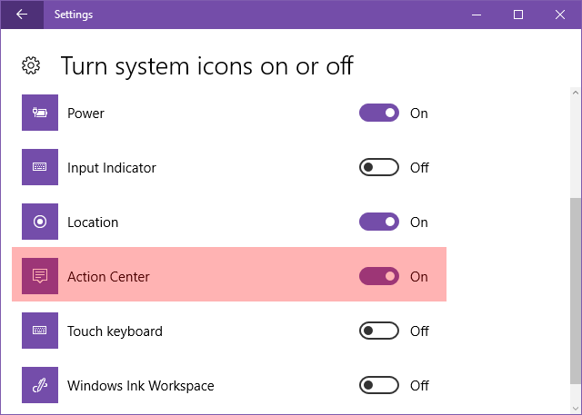 windows-10-sistem-simgeleri-ayarları
