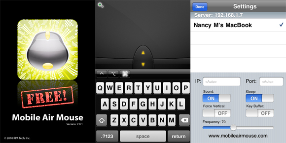 İPhone MobileAirMouse2 için 7 En İyi Ücretsiz Uzaktan Kumanda Uygulaması