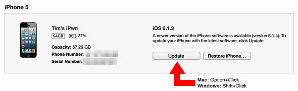 İOS 7 Beta'ya Erişim (Ve iOS 6'ya Yükseltme) ipsw yüklemesi