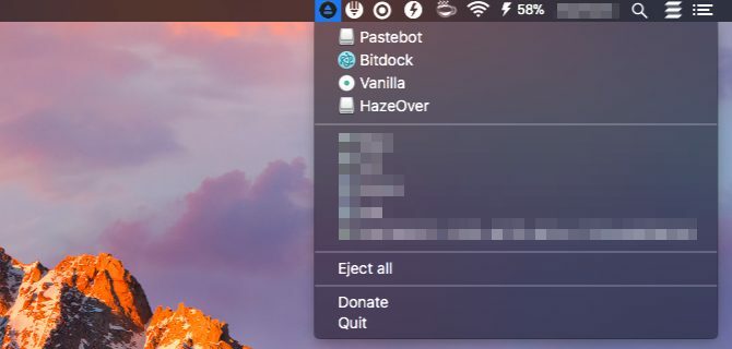 ejector-Mac Menu Bar Uygulamaları