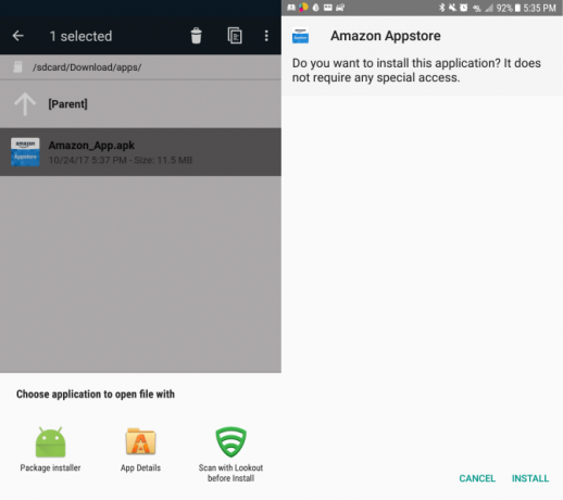 android sürümler amazon appstore install