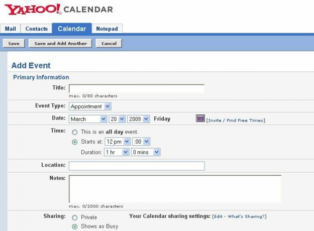 Yahoo Calendar eklentisi ile Hayatınızı Düzenleyin