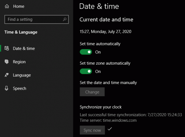 Windows 10 Otomatik Saat