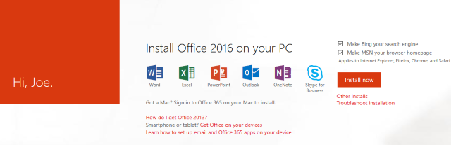 Office 365 abonelik yüklemesi