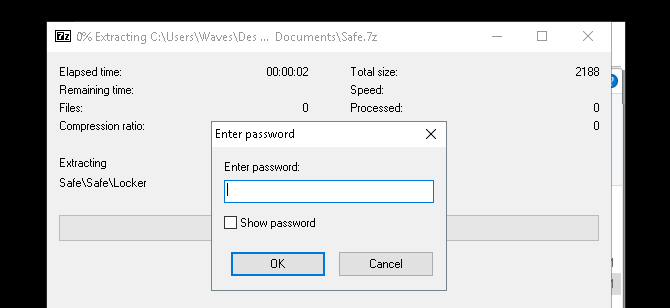 Nasıl bir parola korumak Windows zip dosya parola girin