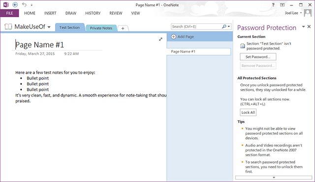 Onenote gelişmiş