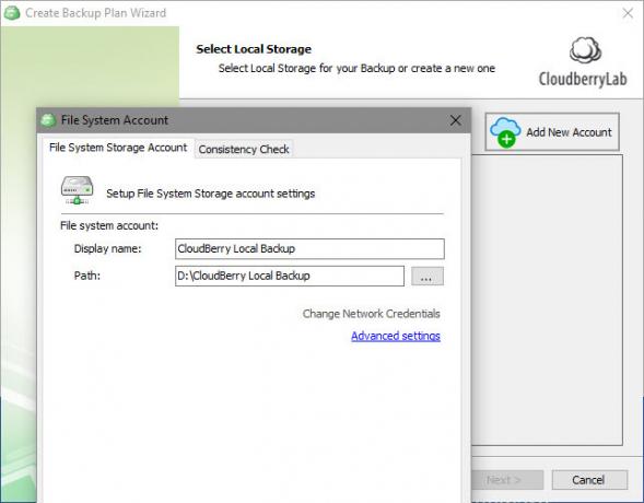CloudBerry Backup, Windows, Mac ve Linux'ta Dosyaları Korur 05 CloudBerry Yerel Yedekleme Hedefi