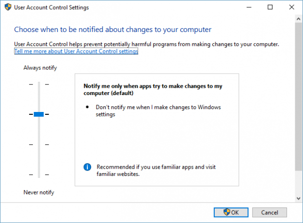 Windows 10 Kullanıcı Hesabı Kontrol Ayarları