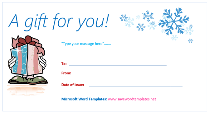hediye sertifikası şablonları microsoft office kar tanesi